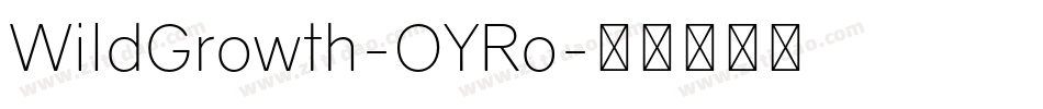 WildGrowth-OYRo字体转换