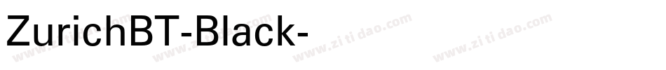 ZurichBT-Black字体转换