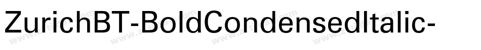 ZurichBT-BoldCondensedItalic字体转换