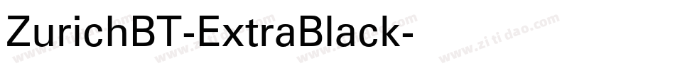 ZurichBT-ExtraBlack字体转换