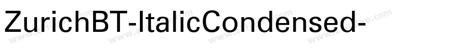 ZurichBT-ItalicCondensed字体转换