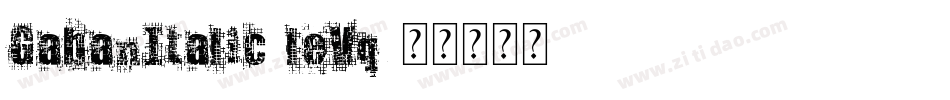 GabanItalic-leVq字体转换