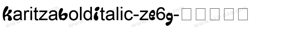 KaritzaBoldItalic-zE6G字体转换