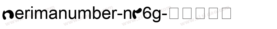 Nerimanumber-nR6g字体转换