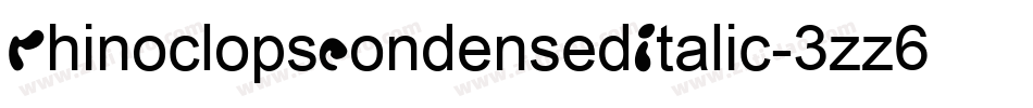 RhinoclopsCondensedItalic-3zz6G字体转换