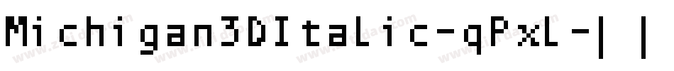 Michigan3DItalic-qPxl字体转换
