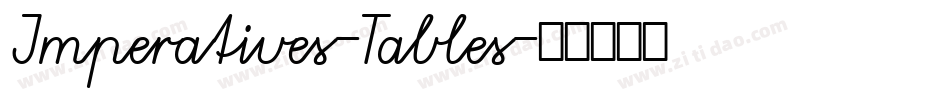 Imperatives-Tables字体转换