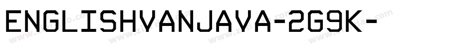 EnglishVanJava-2G9K字体转换