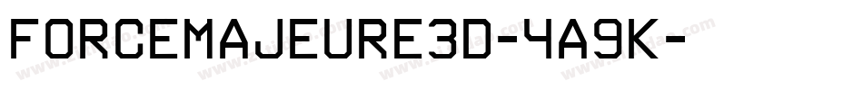 ForceMajeure3D-4A9K字体转换