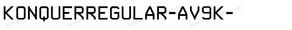 KonquerRegular-aV9K字体转换