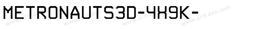 Metronauts3D-4X9K字体转换