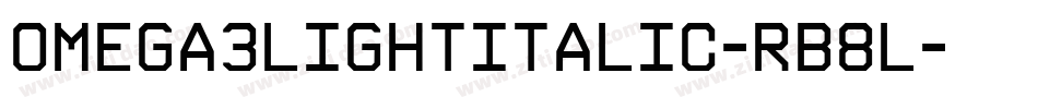 Omega3LightItalic-rB8L字体转换