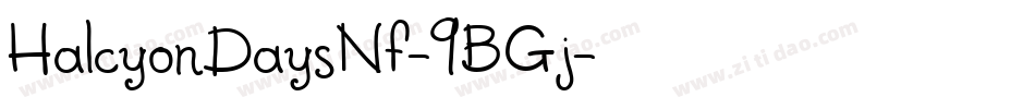 HalcyonDaysNf-9BGj字体转换