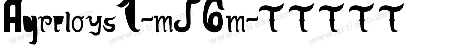 Agreloys1-mJ6m字体转换