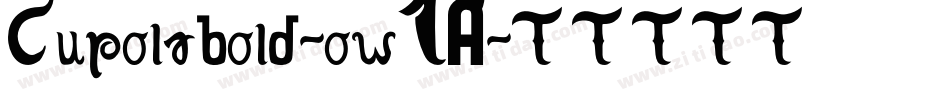 Cupolabold-ow1A字体转换