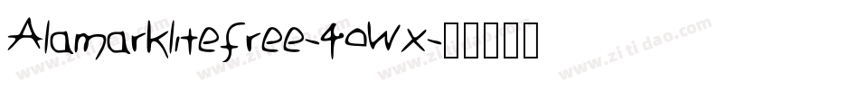Alamarklitefree-4oWx字体转换