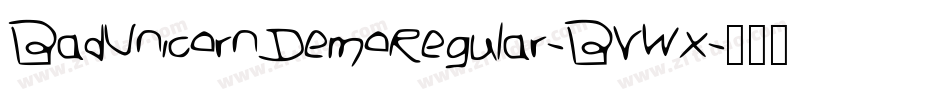BadUnicornDemoRegular-BVWx字体转换