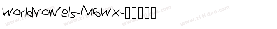 WorldVowels-M6Wx字体转换