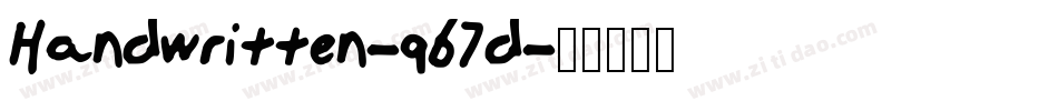 Handwritten-q67d字体转换