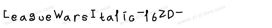 LeagueWarsItalic-l6ZD字体转换
