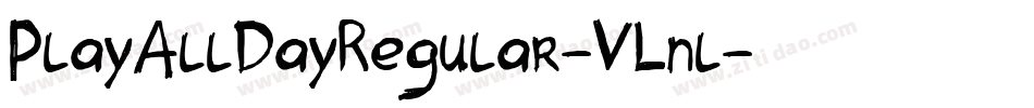 PlayAllDayRegular-VLnl字体转换