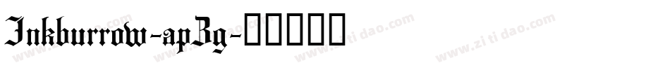 Inkburrow-apZg字体转换 Inkburrow-apZg字体转换