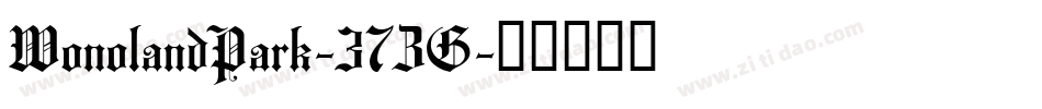 WonolandPark-37ZG字体转换