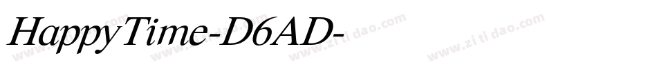 HappyTime-D6AD字体转换
