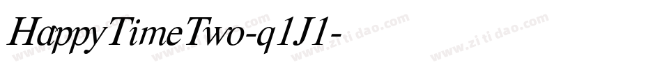 HappyTimeTwo-q1J1字体转换