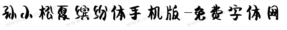 孙小松夏缤纷体手机版字体转换