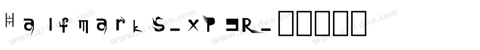 Halfmarks-xP9R字体转换
