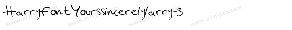 HarryFontYourssincerelylarry-3Kwz字体转换