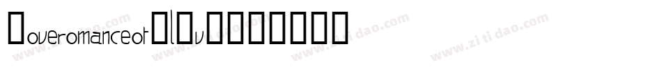 Loveromanceot-l8v5字体转换