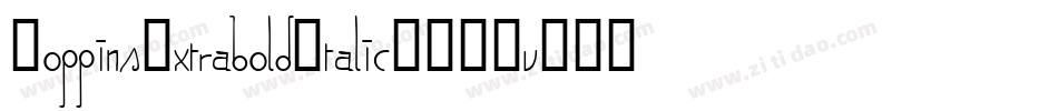 PoppinsExtraboldItalic-5J8v字体转换