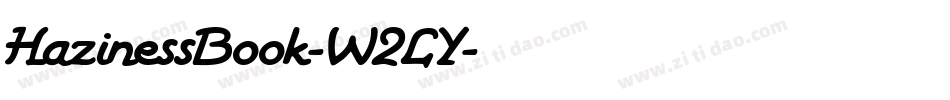 HazinessBook-W2LY字体转换