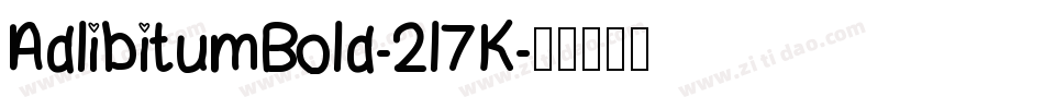 AdlibitumBold-2l7K字体转换