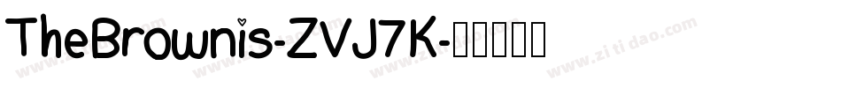 TheBrownis-ZVJ7K字体转换