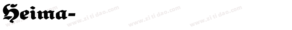 Heima字体转换