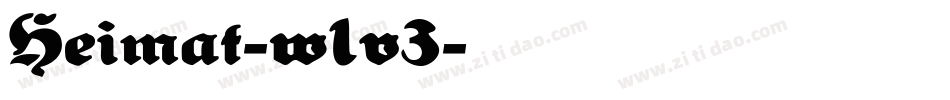 Heimat-w1v3字体转换
