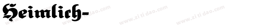 Heimlich字体转换