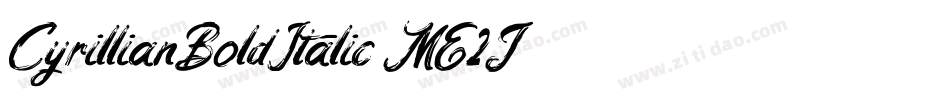 CyrillianBoldItalic-ME2J字体转换