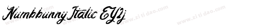 NumbbunnyItalic-EY2j字体转换