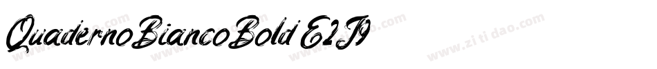 QuadernoBiancoBold-E2J9字体转换