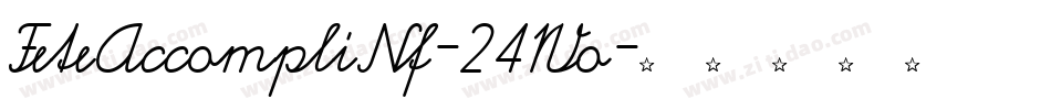 FeteAccompliNf-24Wo字体转换