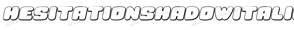 HesitationShadowItalic-Bmn5字体转换