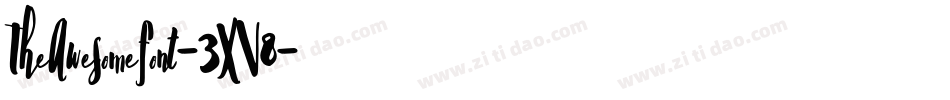 TheAwesomeFont-3XV8字体转换