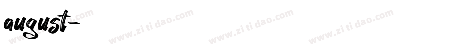 august字体转换
