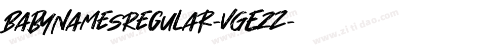 BabyNamesRegular-VGEzZ字体转换