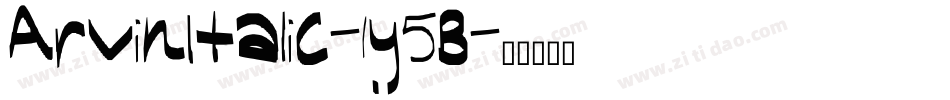 ArvinItalic-1y5B字体转换