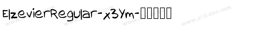ElzevierRegular-x3Ym字体转换